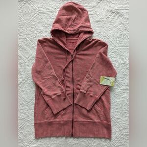 Free People Mauve Zip Up Hoodie